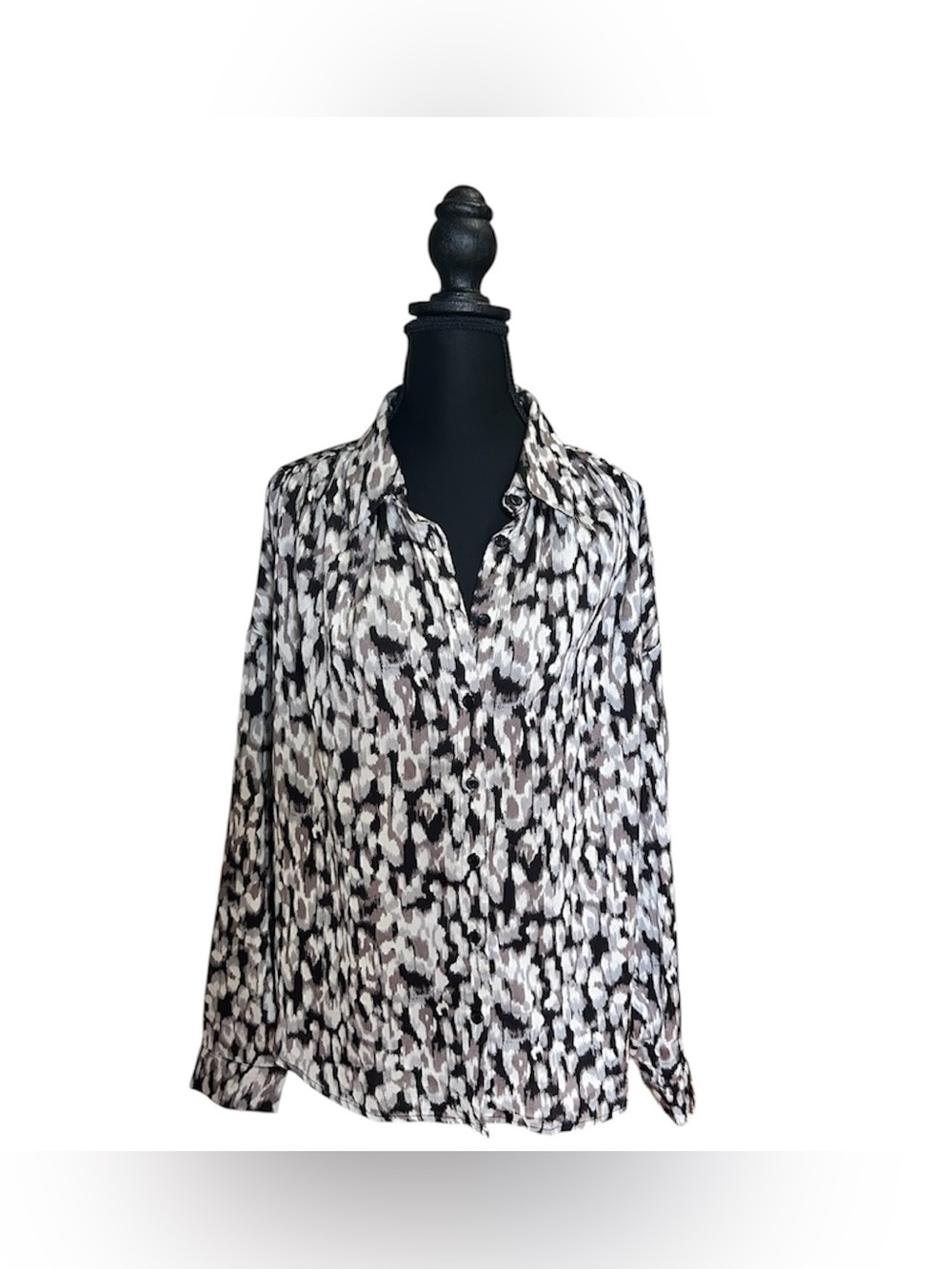 Black and White Blouse